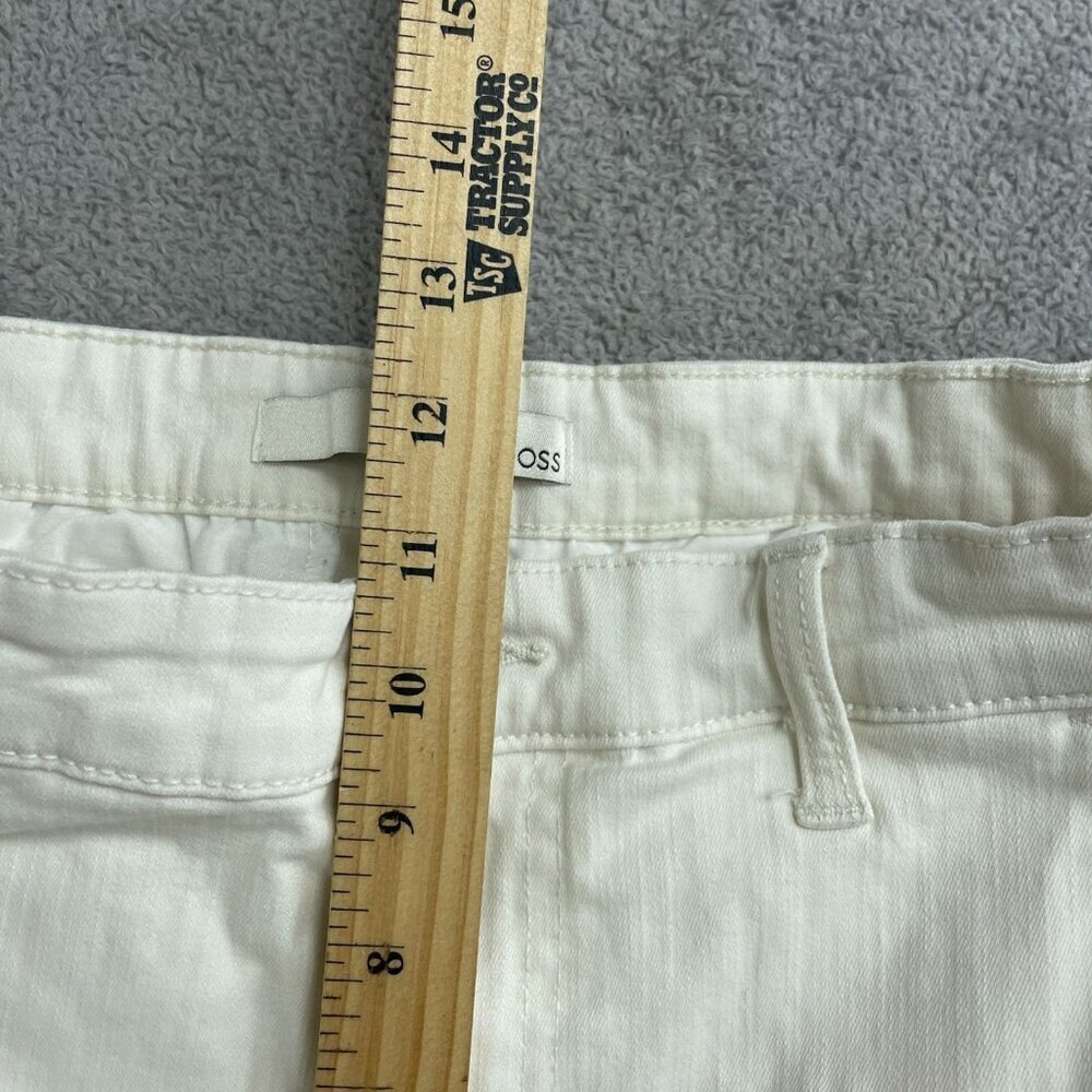 Ella Moss Women's Size 4 Wide-Leg Crop Denim Pants Cream - Picture 7 of 12